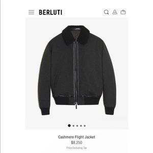 Berluti Cashmere Bomber Jacket Dark Grey